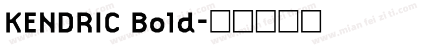 KENDRIC Bold字体转换